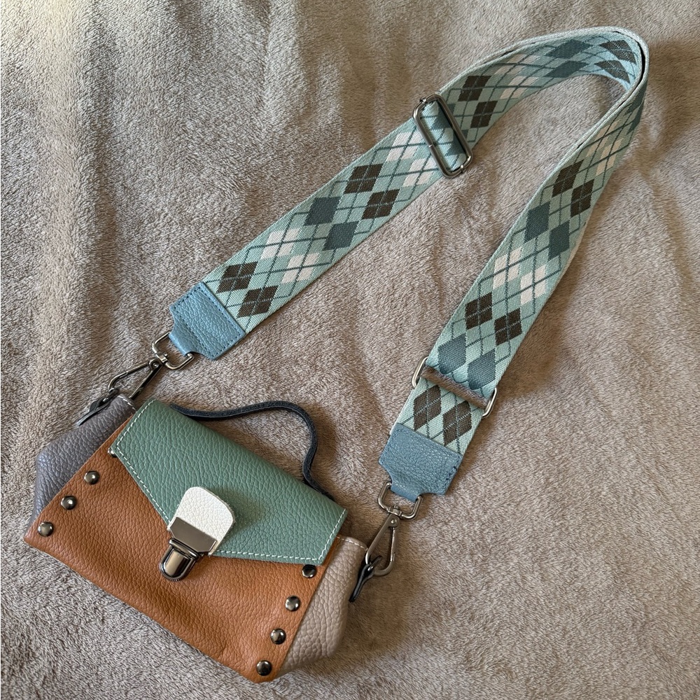 Genuine Italian Leather Crossbody Purse